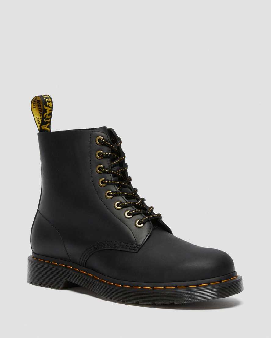 Dr. Martens 1460 Pascal Nahka Miesten Nauhalliset Nilkkurit - Mustat Nilkkurit [270-LVMTBF]